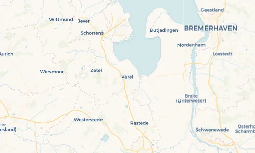 Regenradar Vorschaubild - Aktuelle Niederschläge in Varel und Umgebung