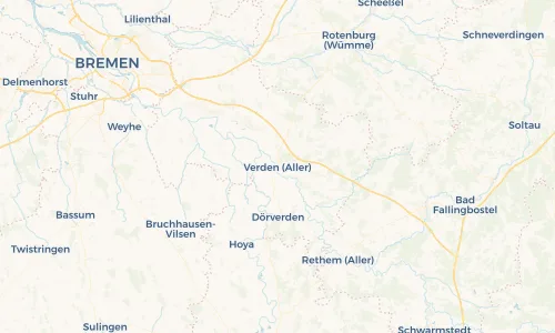 Regenradar Vorschaubild - Aktuelle Niederschläge in Verden (Aller) und Umgebung