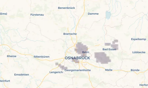 Regenradar Vorschaubild - Aktuelle Niederschläge in Wallenhorst und Umgebung