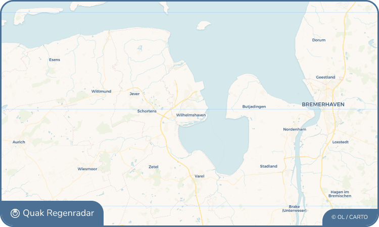 Quak Regenradar-Widget Wilhelmshaven