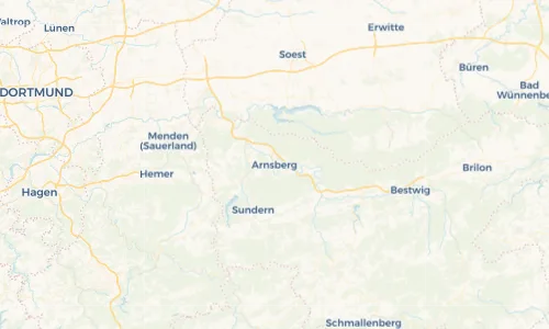Regenradar Vorschaubild - Aktuelle Niederschläge in Arnsberg und Umgebung