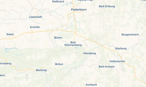 Regenradar Vorschaubild - Aktuelle Niederschläge in Bad Wünnenberg und Umgebung