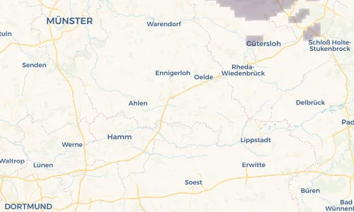 Regenradar Vorschaubild - Aktuelle Niederschläge in Beckum und Umgebung