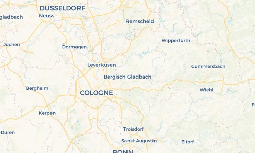 Regenradar Vorschaubild - Aktuelle Niederschläge in Bergisch Gladbach und Umgebung