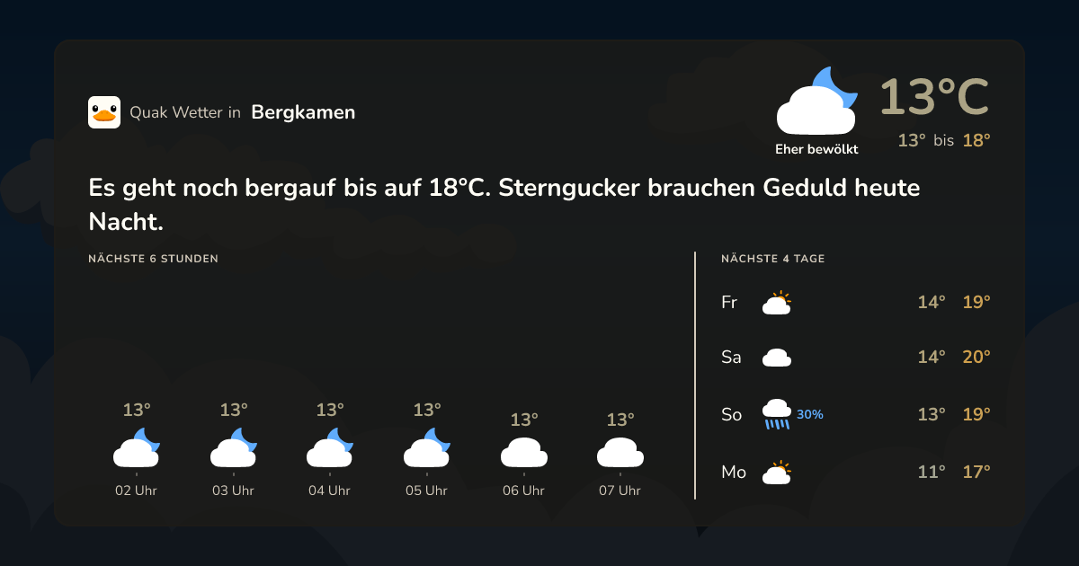 Quak Wetter-Widget Bergkamen