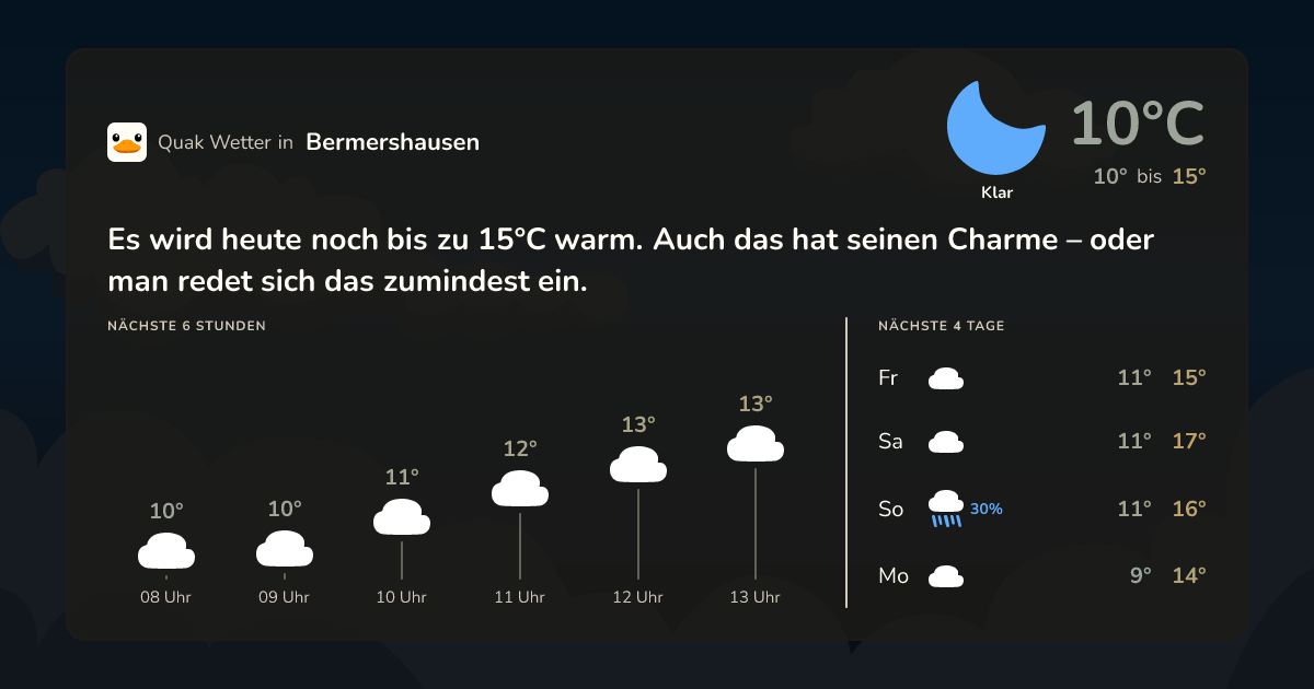 Quak Wetter-Widget Bermershausen