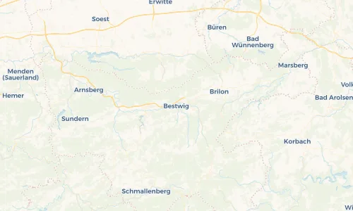 Regenradar Vorschaubild - Aktuelle Niederschläge in Bestwig und Umgebung