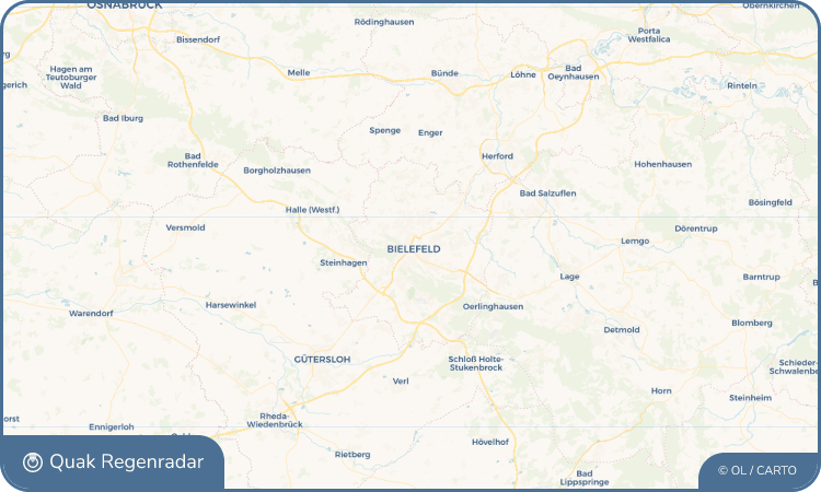 Quak Regenradar-Widget Bielefeld