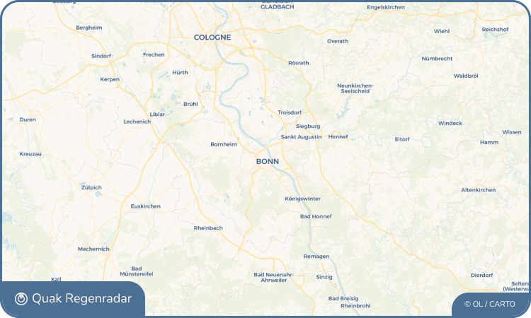 Quak Regenradar-Widget Bonn