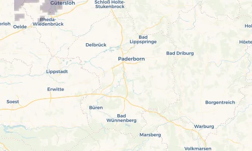 Regenradar Vorschaubild - Aktuelle Niederschläge in Borchen und Umgebung