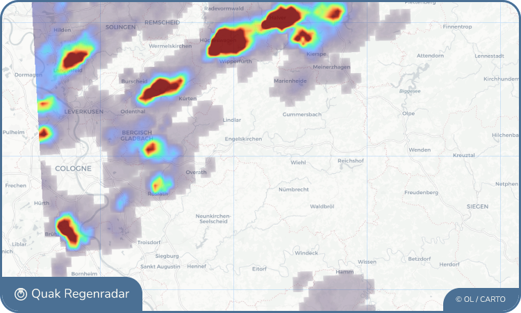 Regenradar-Widget für Brächen