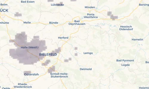 Regenradar Vorschaubild - Aktuelle Niederschläge in Breden und Umgebung