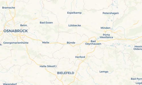 Regenradar Vorschaubild - Aktuelle Niederschläge in Bünde und Umgebung