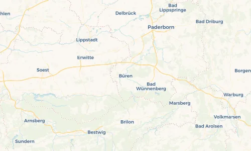 Regenradar Vorschaubild - Aktuelle Niederschläge in Büren und Umgebung