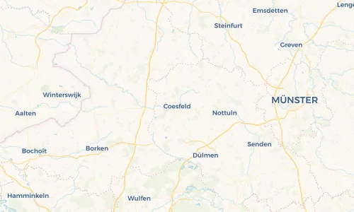 Regenradar Vorschaubild - Aktuelle Niederschläge in Coesfeld und Umgebung