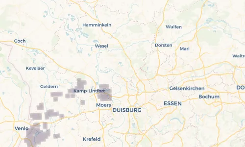 Regenradar Vorschaubild - Aktuelle Niederschläge in Dinslaken und Umgebung