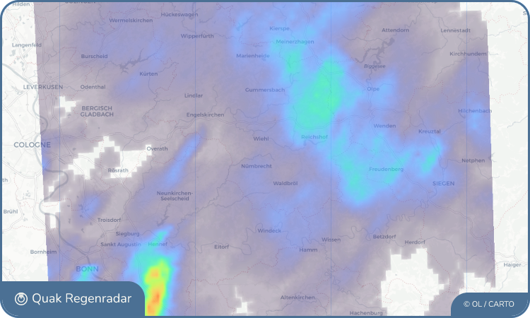 Regenradar-Widget für Distelkamp