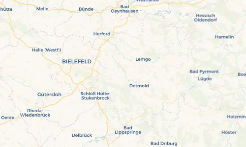 Regenradar Vorschaubild - Aktuelle Niederschläge in Ehrentrup und Umgebung
