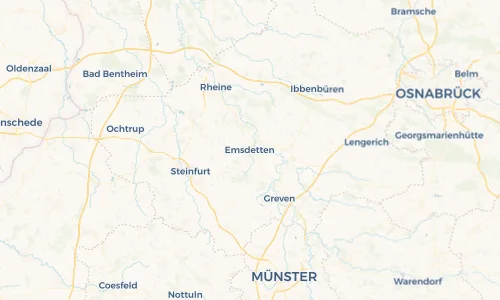 Regenradar Vorschaubild - Aktuelle Niederschläge in Emsdetten und Umgebung