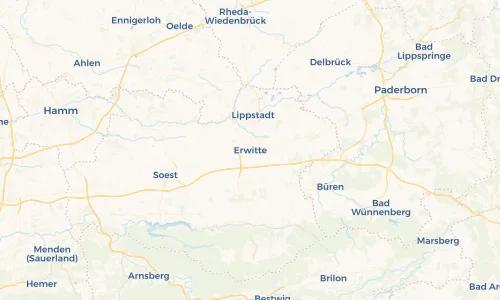 Regenradar Vorschaubild - Aktuelle Niederschläge in Erwitte und Umgebung