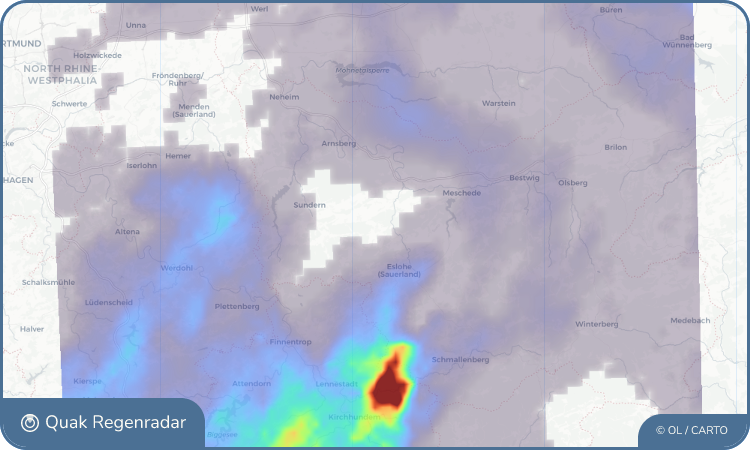 Regenradar-Widget für Grevenstein