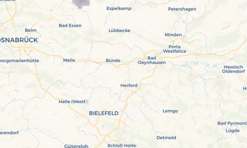 Regenradar Vorschaubild - Aktuelle Niederschläge in Hiddenhausen und Umgebung