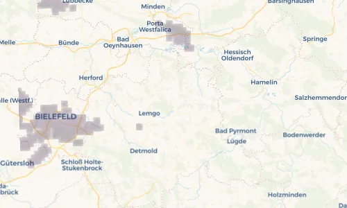 Regenradar Vorschaubild - Aktuelle Niederschläge in Hillentrup und Umgebung