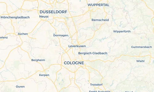 Regenradar Vorschaubild - Aktuelle Niederschläge in Leverkusen und Umgebung