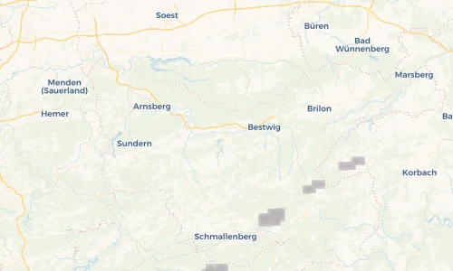 Regenradar Vorschaubild - Aktuelle Niederschläge in Meschede und Umgebung