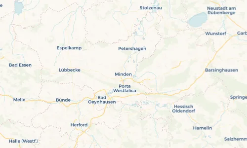 Regenradar Vorschaubild - Aktuelle Niederschläge in Minden und Umgebung