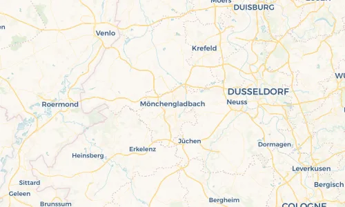 Regenradar Vorschaubild - Aktuelle Niederschläge in Mönchengladbach und Umgebung