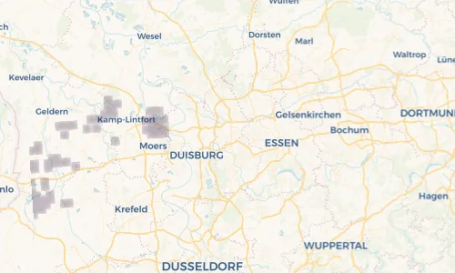 Regenradar Vorschaubild - Aktuelle Niederschläge in Oberhausen und Umgebung