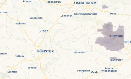 Regenradar Vorschaubild - Aktuelle Niederschläge in Ostbevern und Umgebung