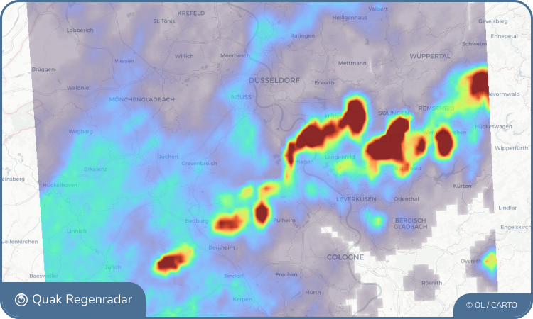 Regenradar-Widget für Straberg