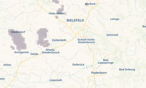 Regenradar Vorschaubild - Aktuelle Niederschläge in Verl und Umgebung