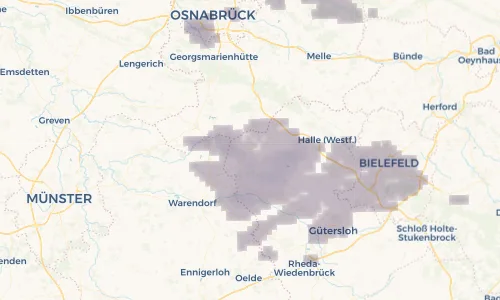 Regenradar Vorschaubild - Aktuelle Niederschläge in Versmold und Umgebung