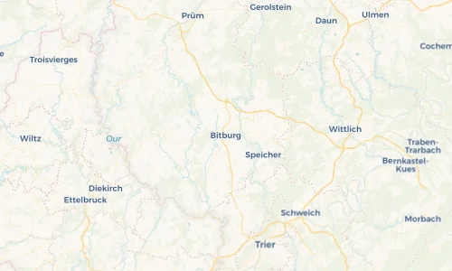 Regenradar Vorschaubild - Aktuelle Niederschläge in Bitburg und Umgebung