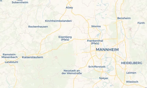 Regenradar Vorschaubild - Aktuelle Niederschläge in Bobenheim am Berg und Umgebung