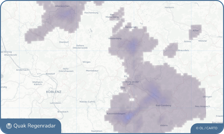 Regenradar-Widget für Dreikirchen