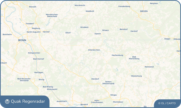Quak Regenradar-Widget Fluterschen