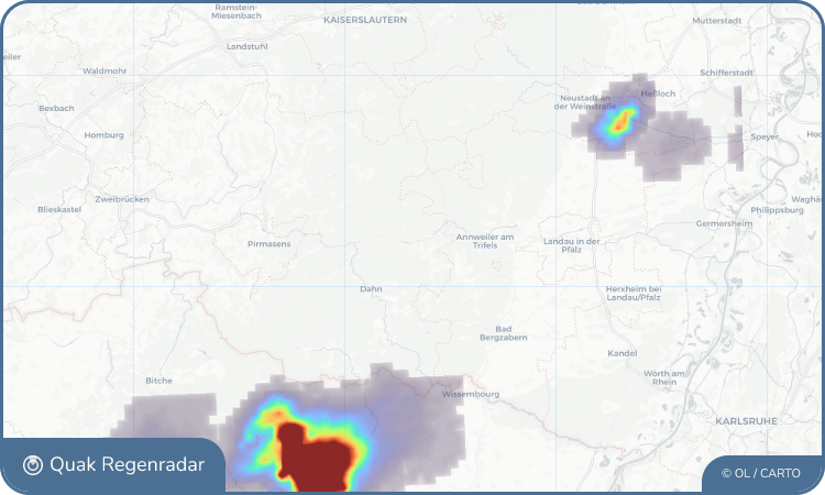 Regenradar-Widget für Hauenstein