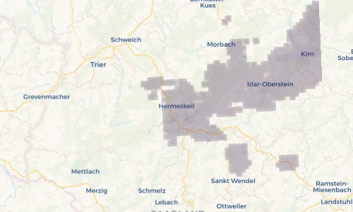 Regenradar Vorschaubild - Aktuelle Niederschläge in Hermeskeil und Umgebung