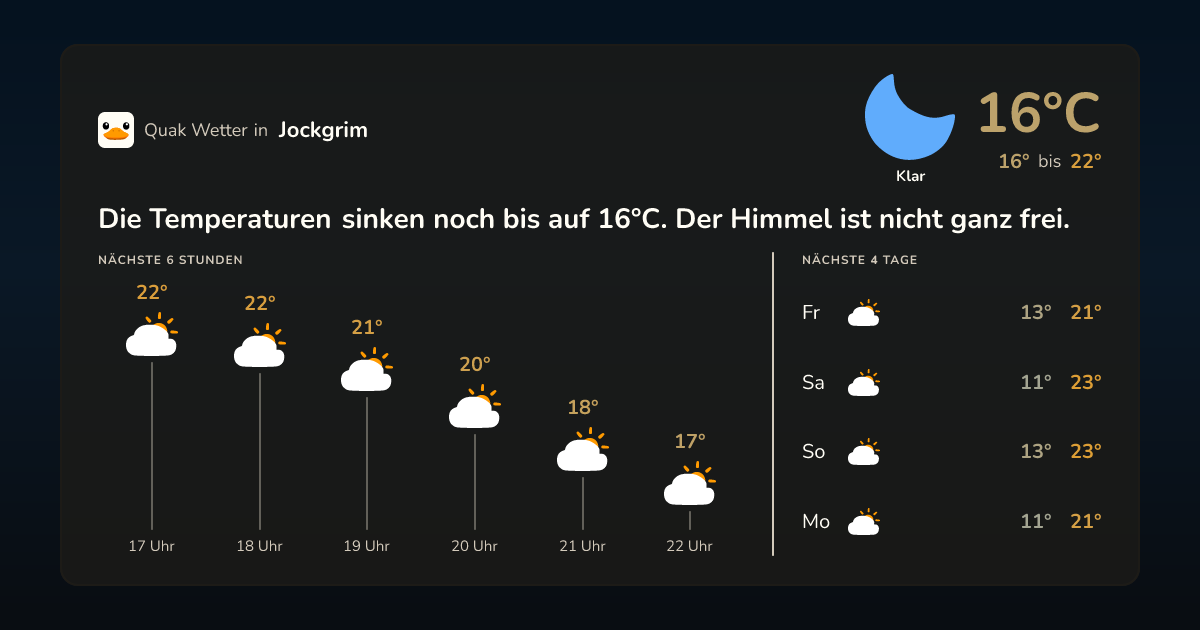 Quak Wetter-Widget Jockgrim