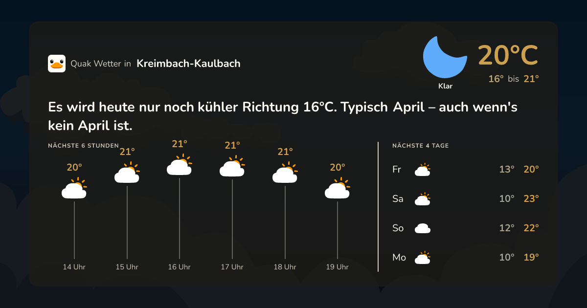 Quak Wetter-Widget Kreimbach-Kaulbach