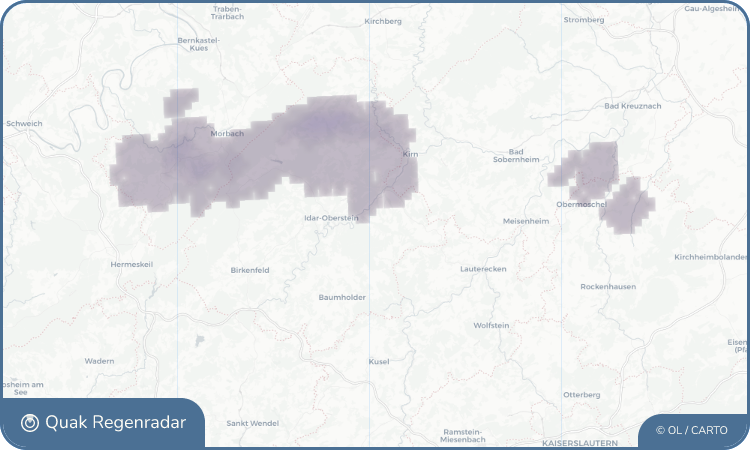 Regenradar-Widget für Mittelbollenbach