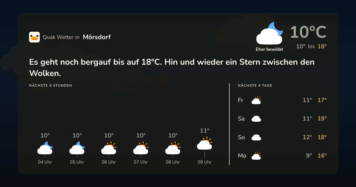 Quak Wetter-Widget Mörsdorf