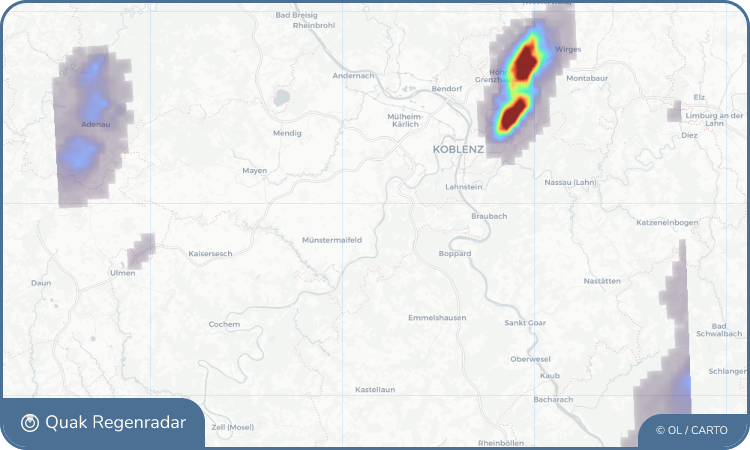 Regenradar-Widget für Oberfell
