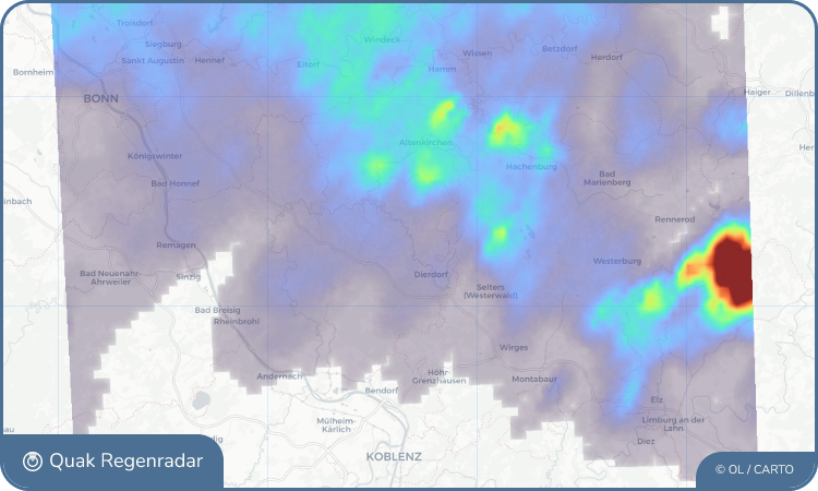 Regenradar-Widget für Raubach