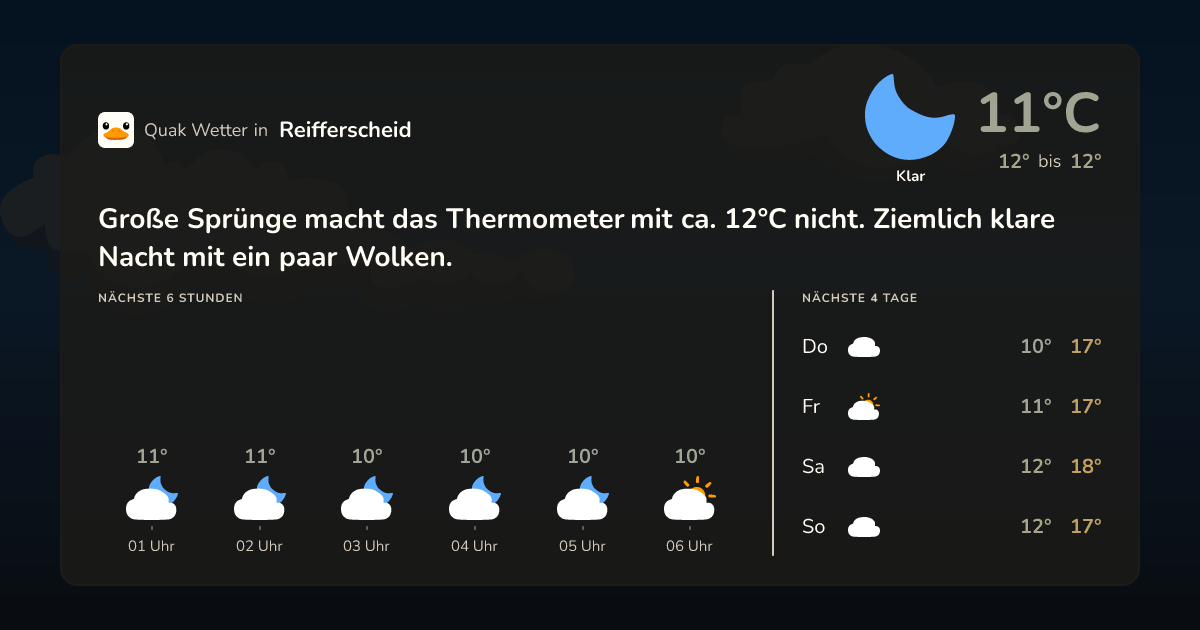 Quak Wetter-Widget Reifferscheid