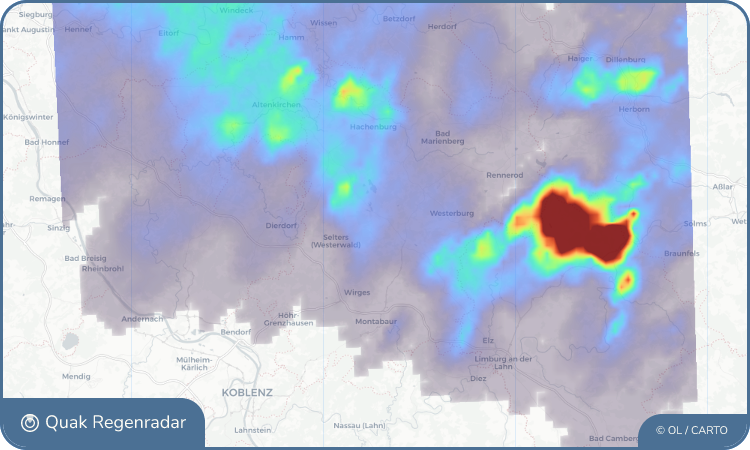 Regenradar-Widget für Weidenhahn